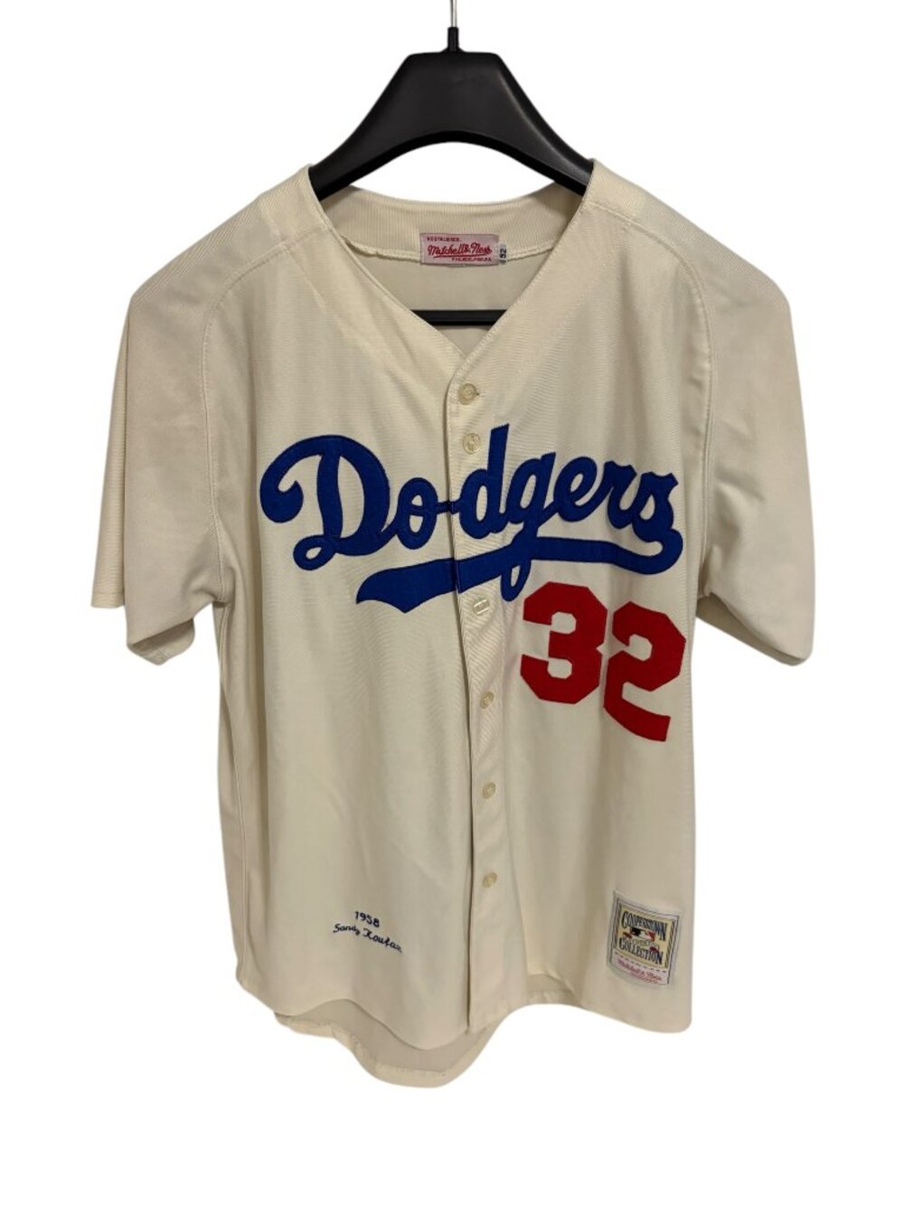 Sandy Koufax Brooklyn Dodgers Jersey Mens Size XL 1955 Home Retro Cream Color